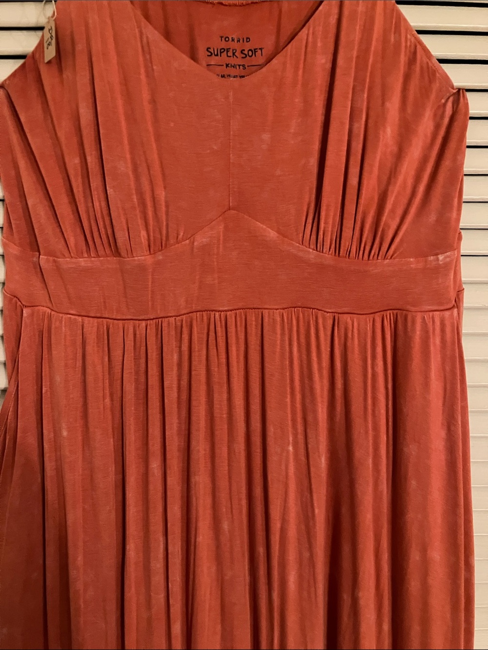 torrid Size 2 Light Rust-Orange Sleeveless Midi Dress with Ruffle Tier - Picture 6 of 9